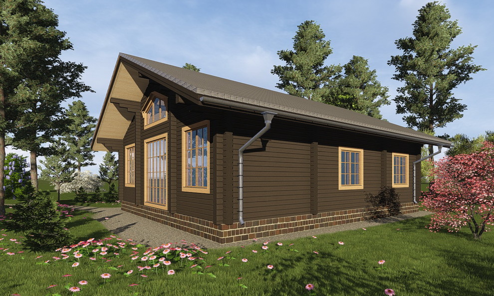 Дом из профилированного бруса 180х142.