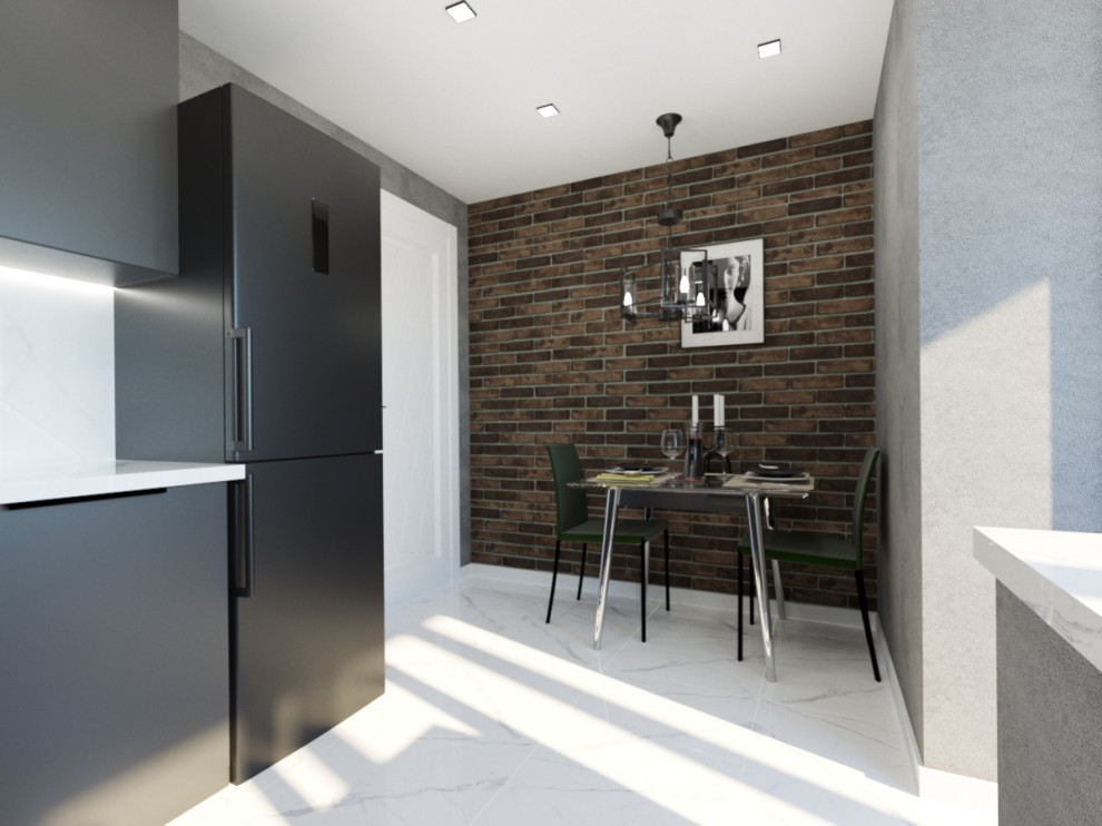 Дизайн-проект двухкомнатной квартиры в стиле Лофт