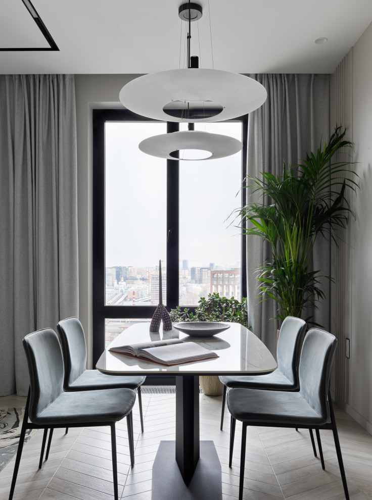 Лаконичная квартира в ЖК "Пресня Сити"