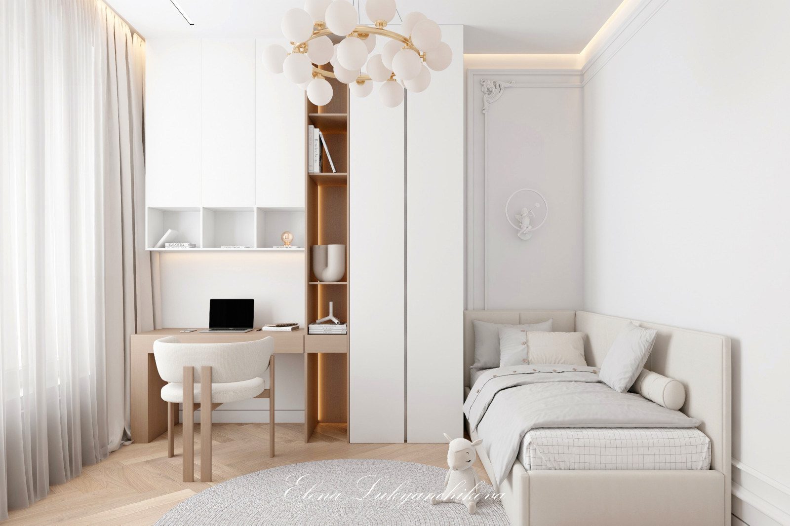 Обложка проекта: Интерьер детской для девочки ЖК Grand View, Петровский проспект