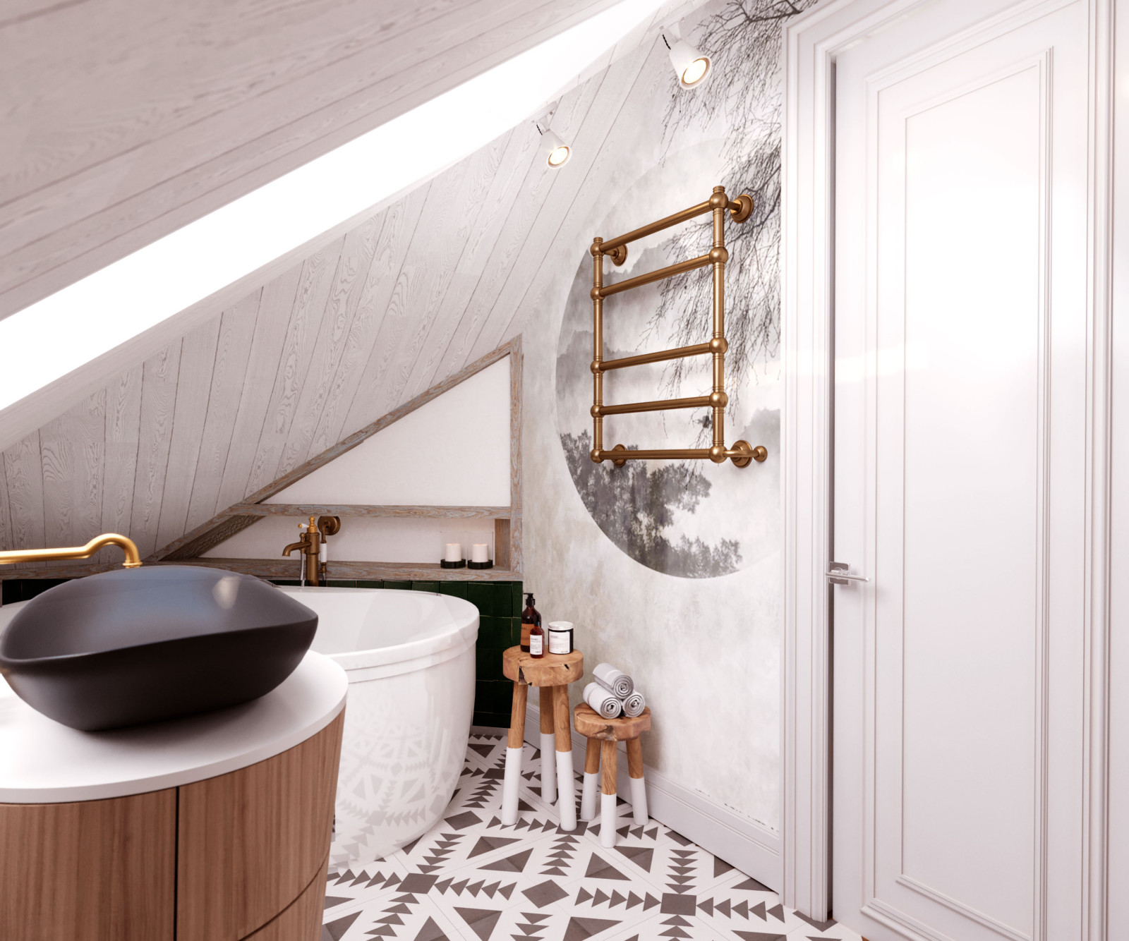 Мансардный этаж загородного дома