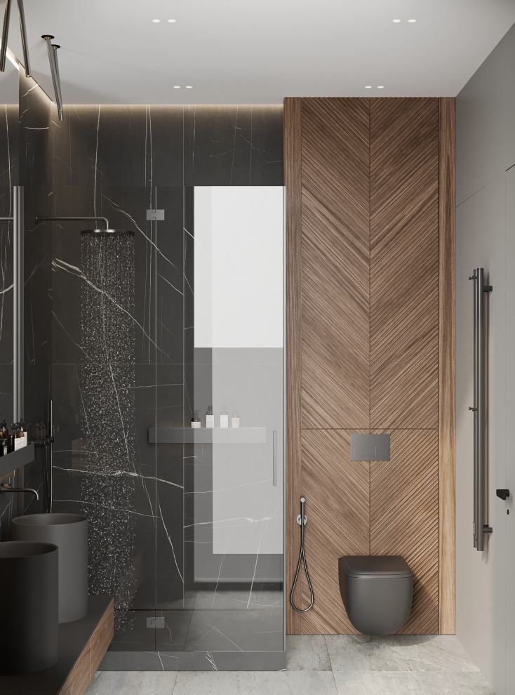 Темный минимализм в коттедже