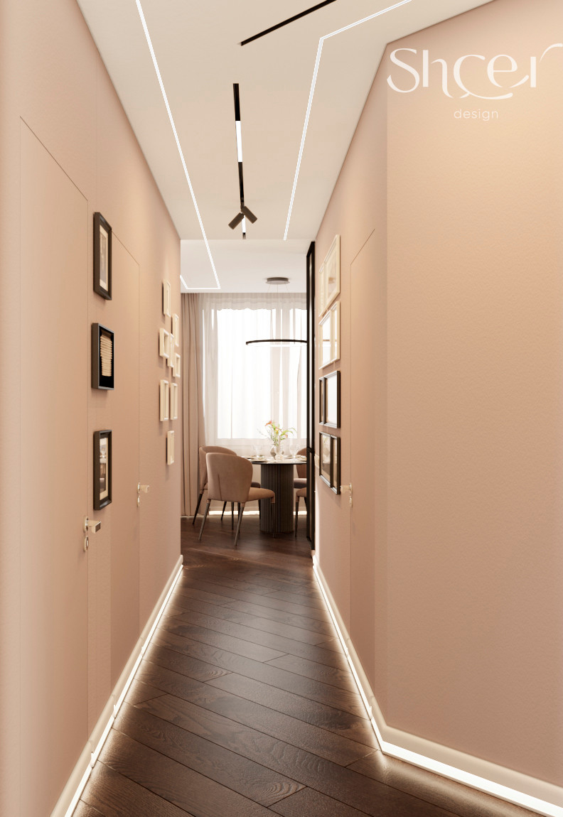 Мягкий свет на серой набережной