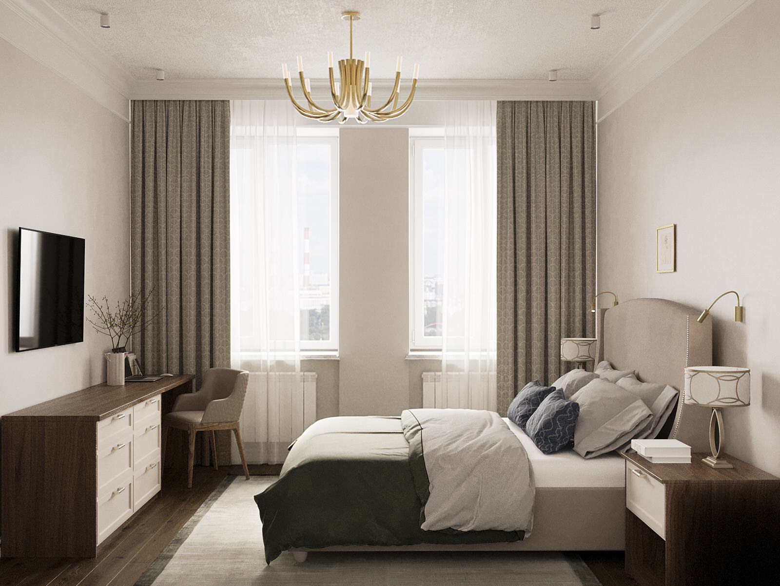 Обложка проекта: Двухкомнатная квартира в Хамовниках