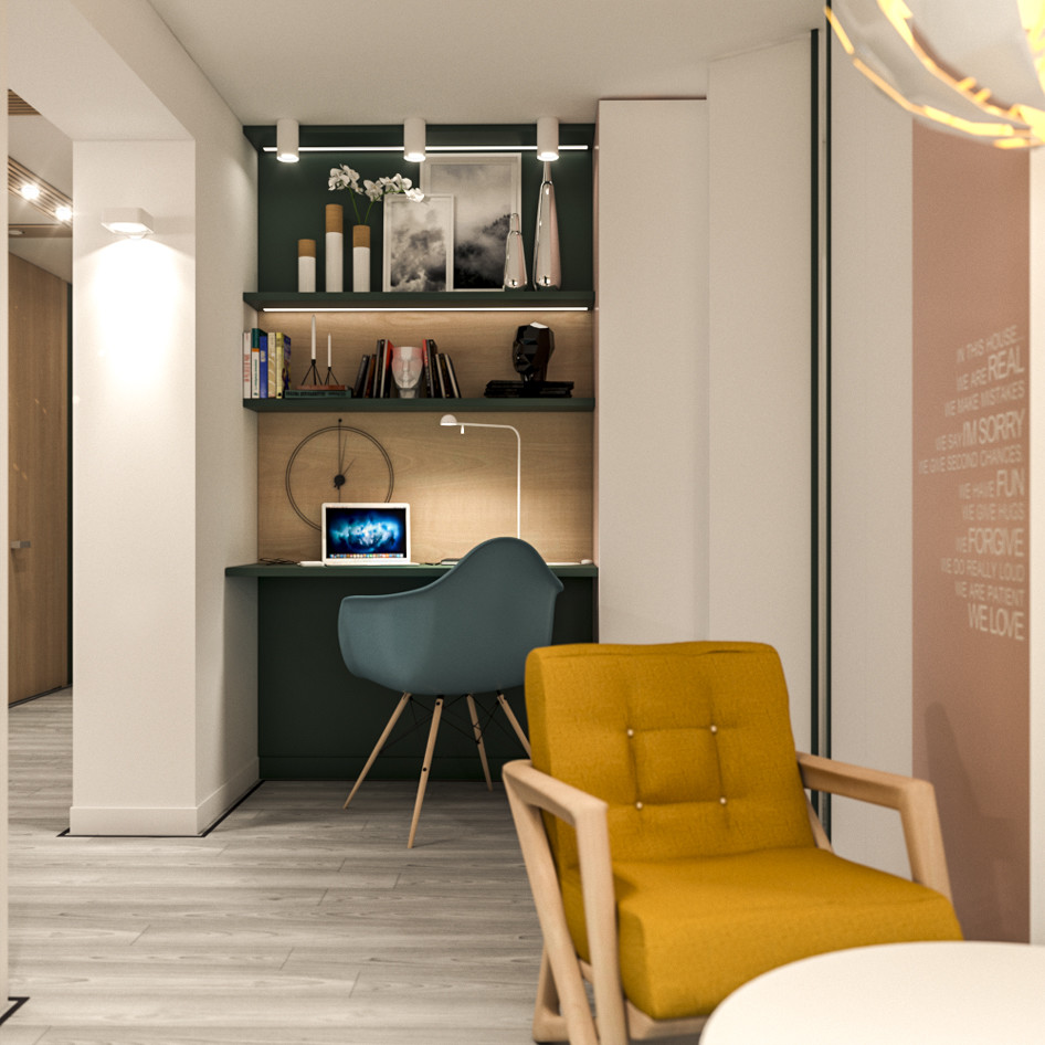 ДИЗАЙН ДВУХКОМНАТНОЙ КВАРТИРЫ С ПЕРЕПЛАНИРОВКОЙ