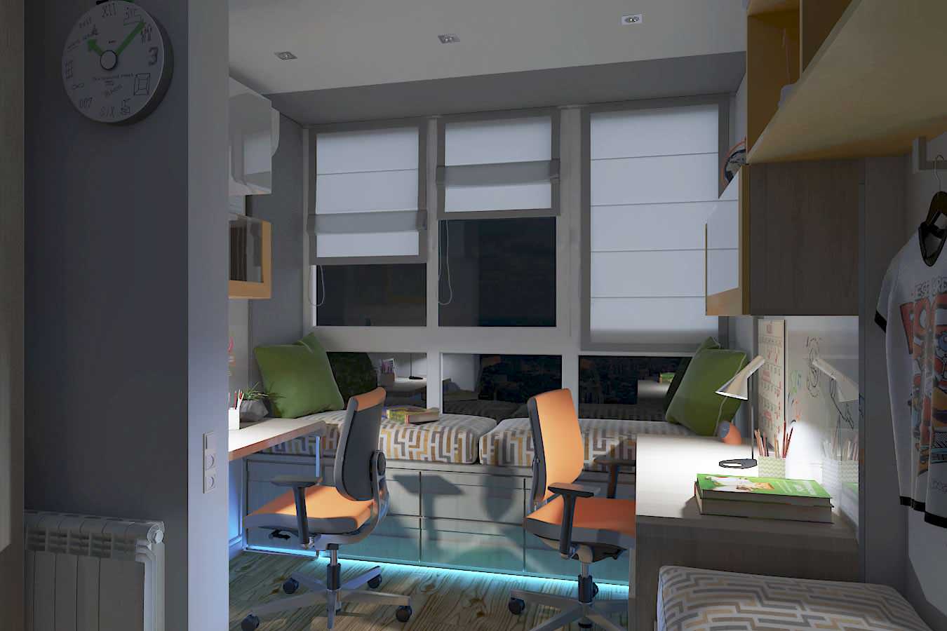 Детская комната для двух мальчиков "Лучезарный"