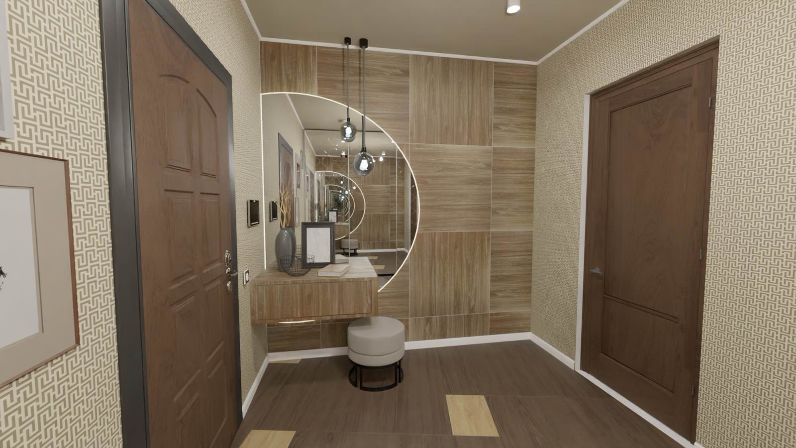 Обложка проекта: Дизайн проект коридора в стиле минимализм