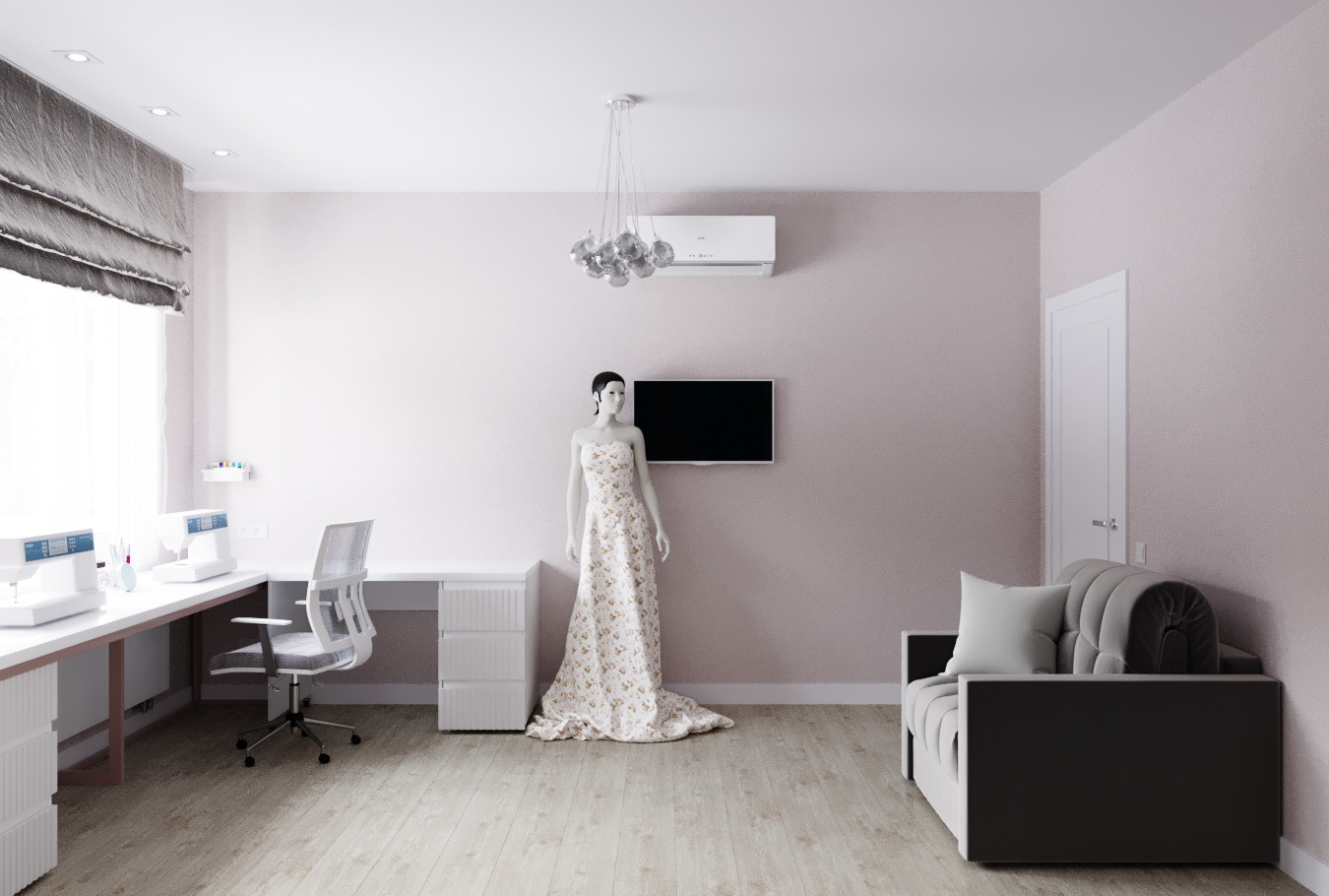 Обложка проекта: Эко минимализм в трёхкомнатной ЖК Маршал Град