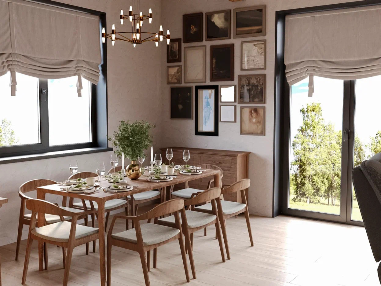 Обложка проекта: Кухня-гостиная в частном доме, поселок Ольгино