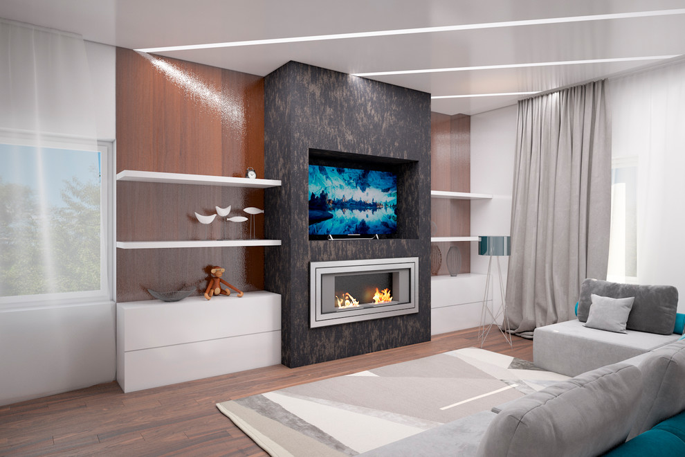 Дизайн гостиной в частном доме