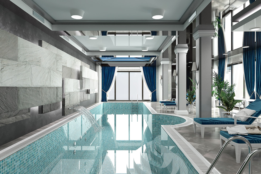 Дизайн бассейна в загородном доме, г. Ялта