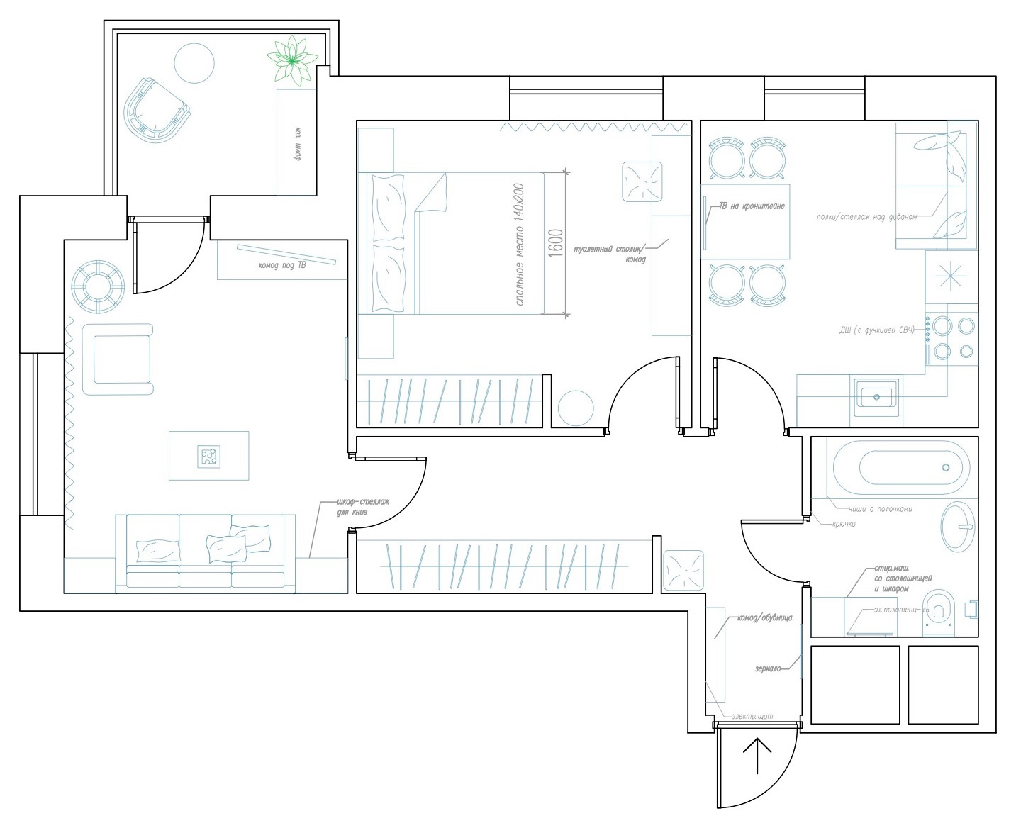 В гостях: Интерьер в оттенках картины из Доминиканы