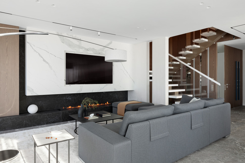 Обложка проекта: Двухуровневая квартира в пригороде Санкт-Петербурга