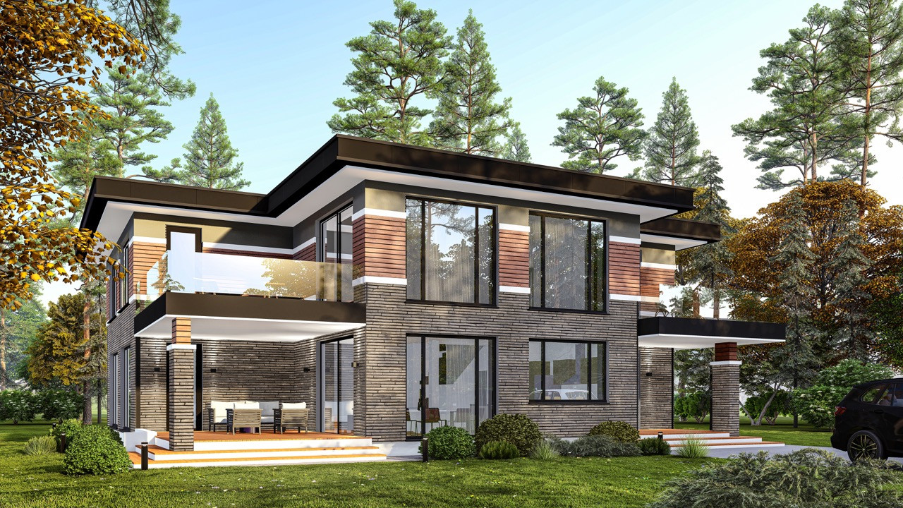 Дом в стиле Райт