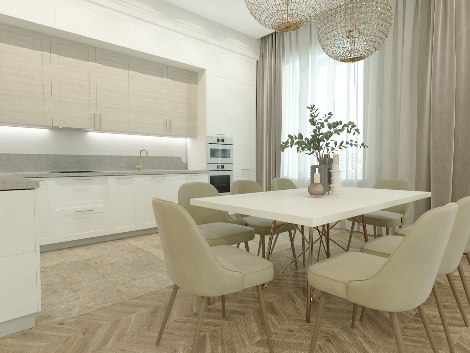 интерьер квартиры 117 квм. г. Новосибирск