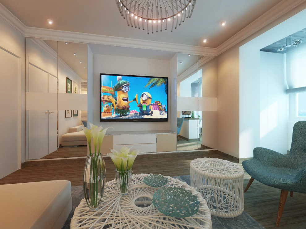 Простая и лаконичная квартира с седыми полами