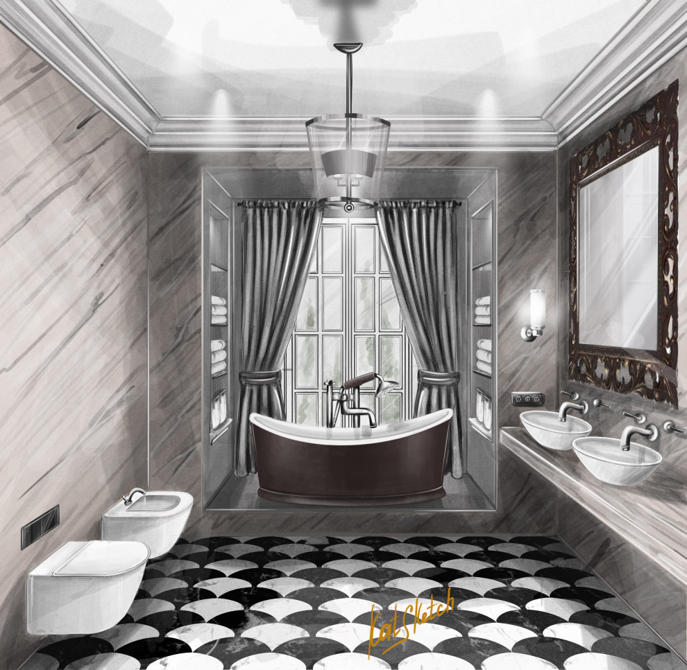 Обложка проекта: Скетч ванной