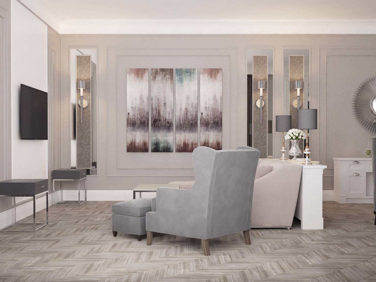 Дизайн коттеджа современная классика (п-ов Пролетарский)