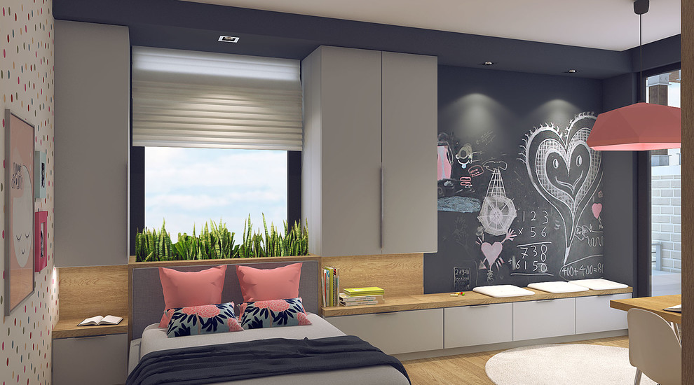 Обложка проекта: Спальня с гардеробной для девочки