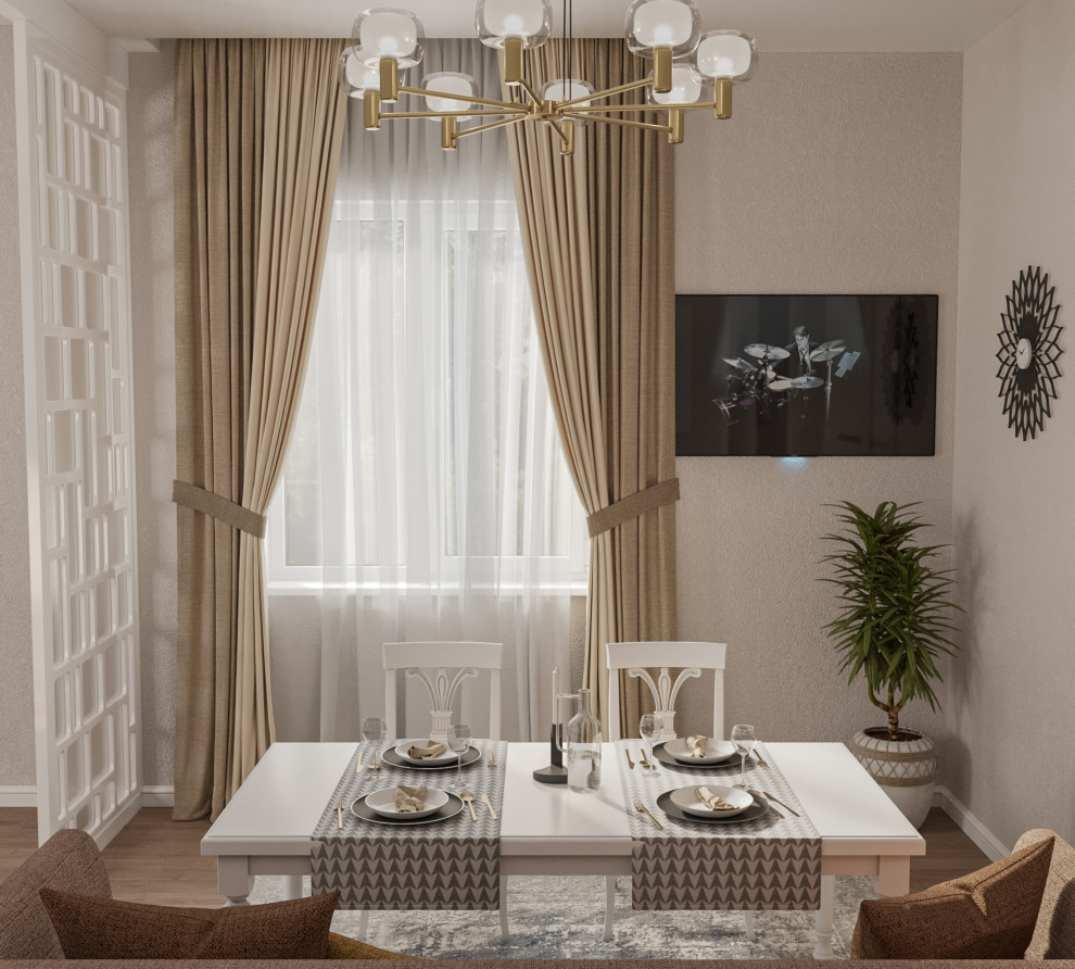 3D-визуализация кухни / обеденной зоны.3