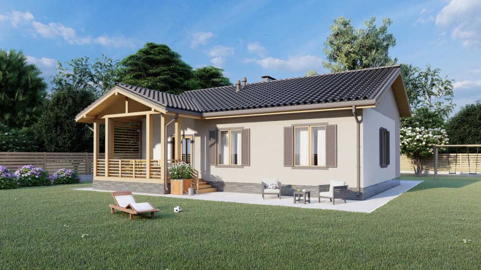 Одноэтажный каркасный дом