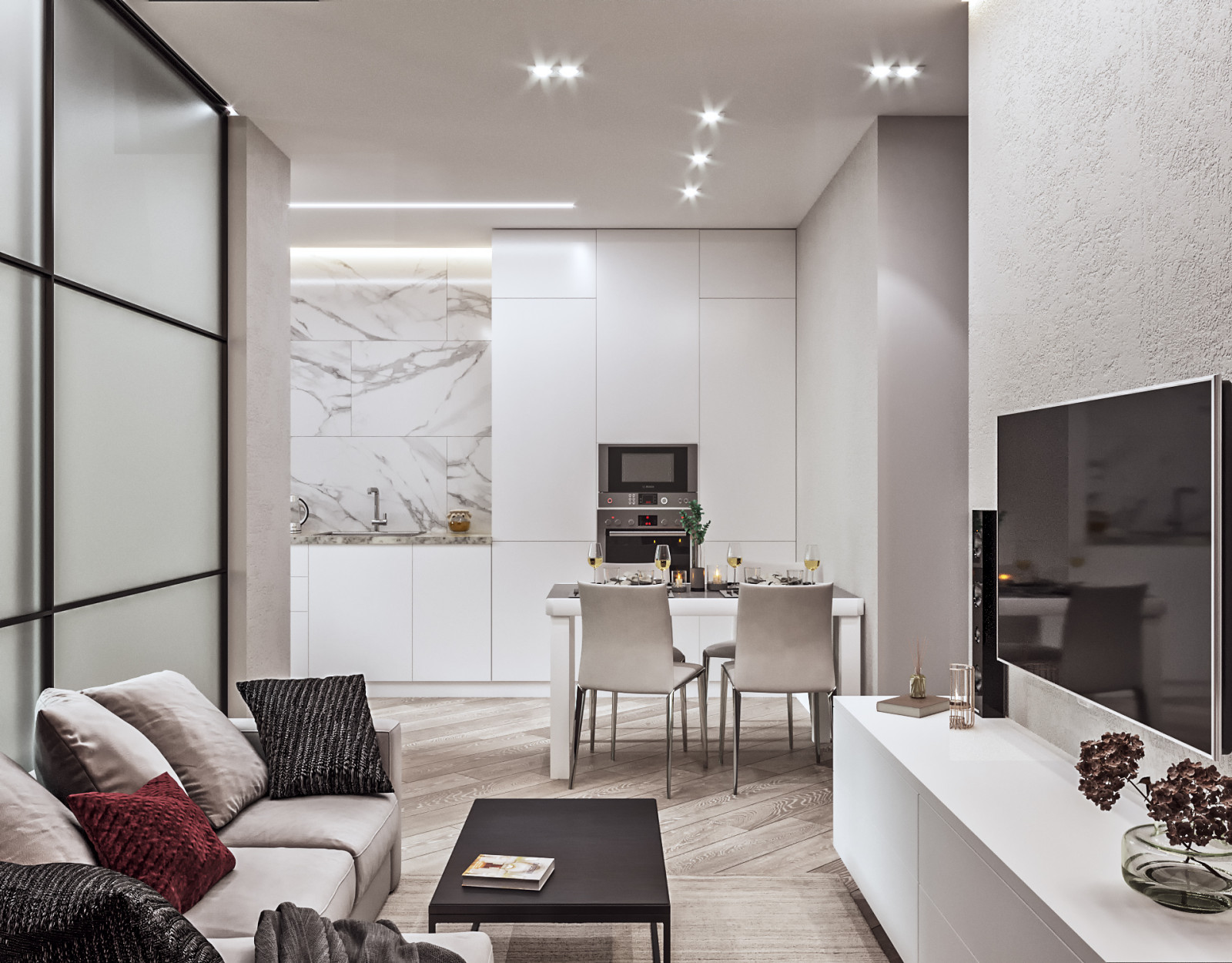 Безупречность. Кухня-Гостиная.