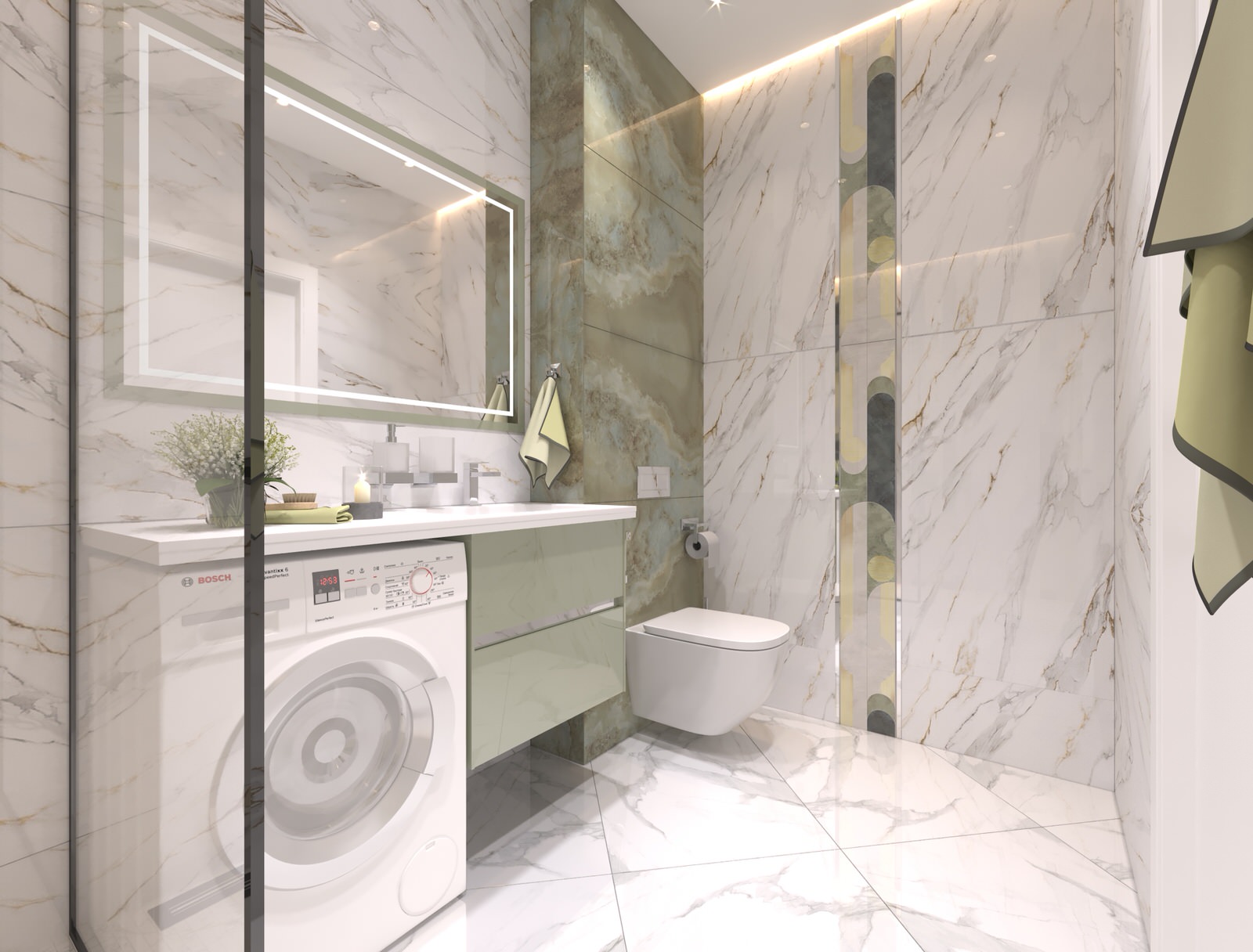 Дизайн-проект  интерьера трехкомнатной квартиры в стиле Контемпорари...