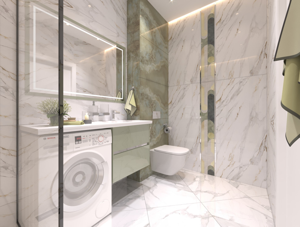 Дизайн-проект  интерьера трехкомнатной квартиры в стиле Контемпорари...