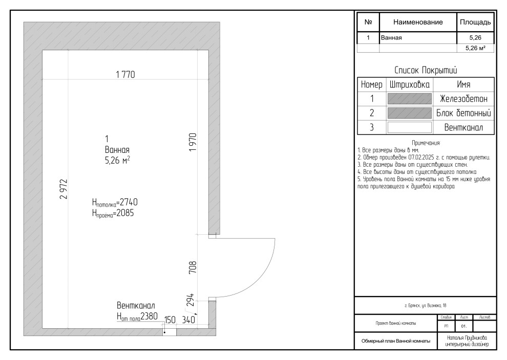 Ванная комната в трехкомнатной квартире ЖК Гринпакрк, г. Брянск