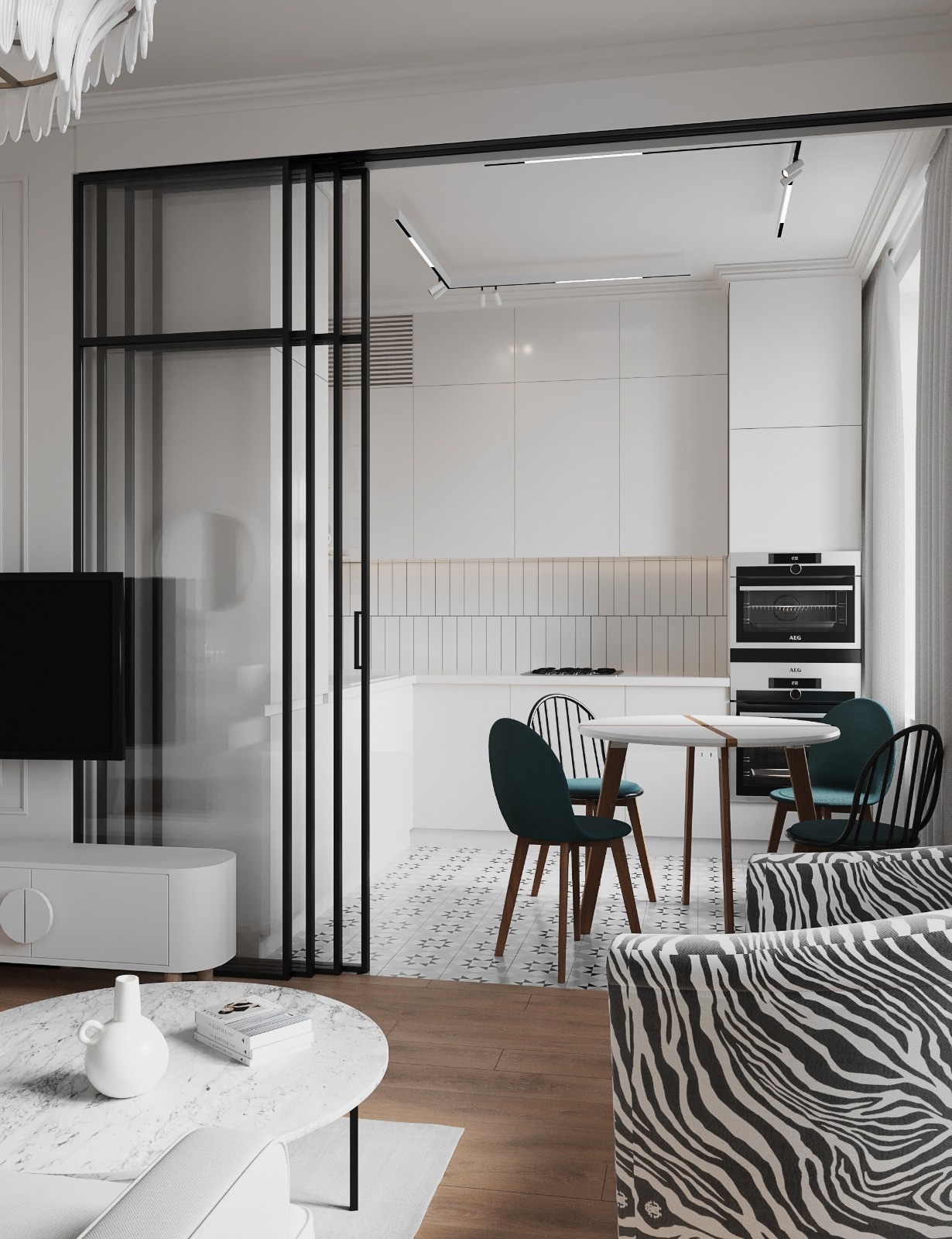 Гостиная в квартире на Новочеркассой