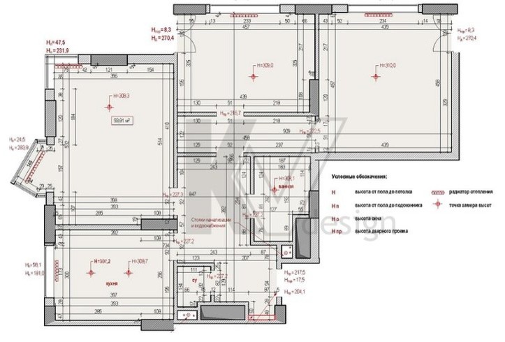 Дизайн-проект 3-комнатной квартиры, ЖК Лосиный остров
