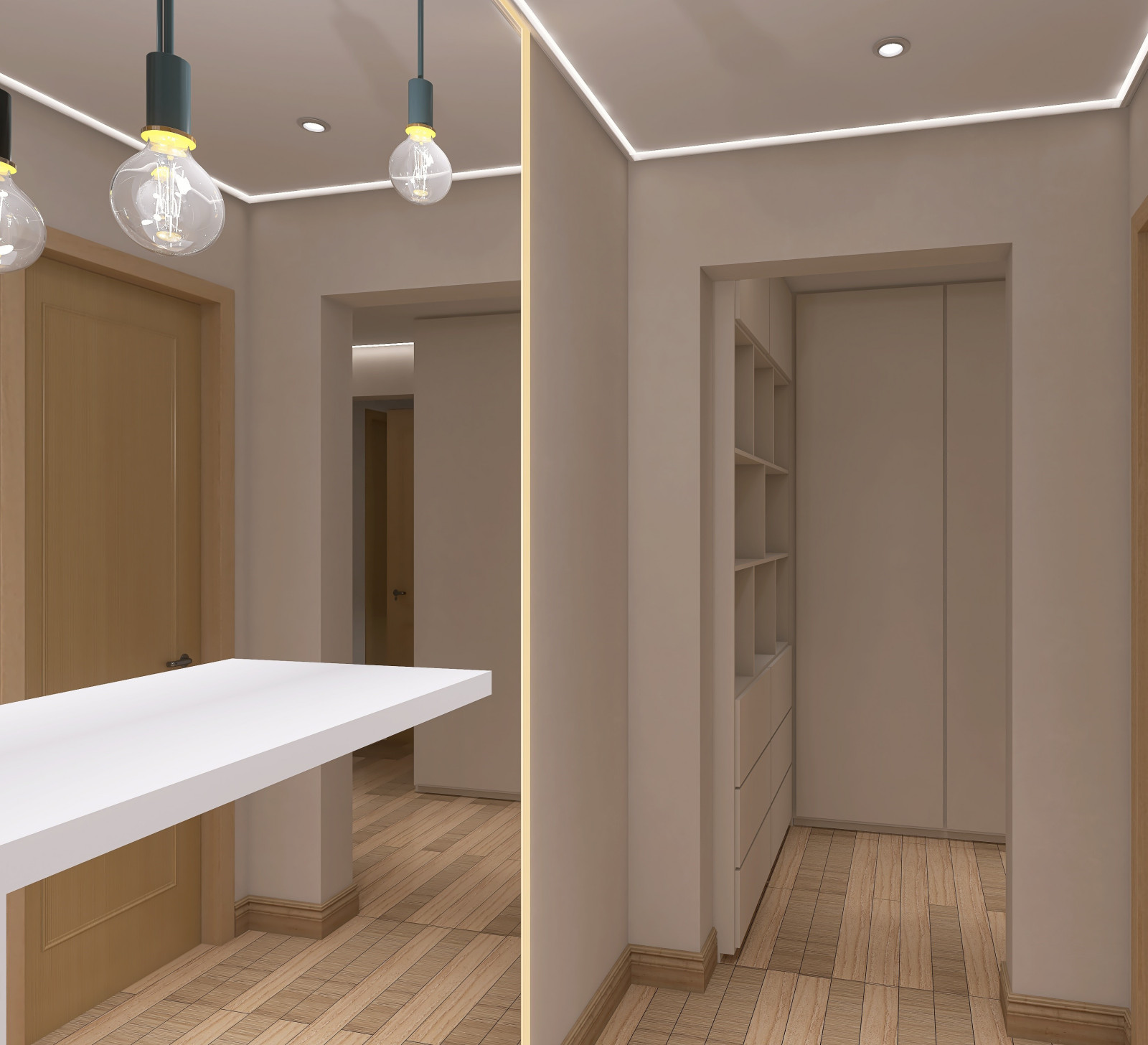 Частичный проект кухня и коридор