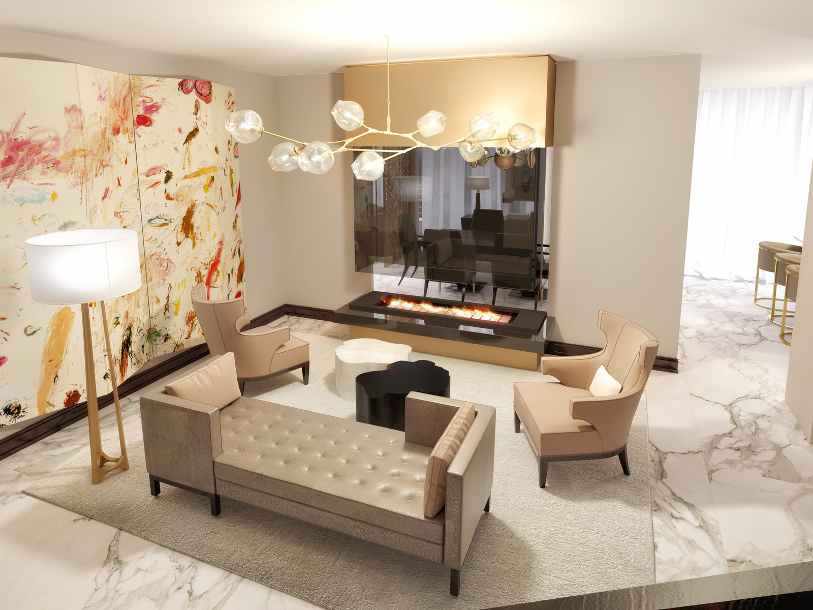 Обложка проекта: Эскизный проект. Кухня-столовая и гостиная.