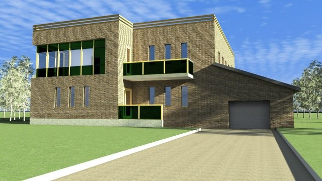 Обложка проекта: Кирпичный двухэтажный жилой дом