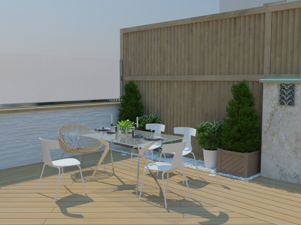 Терраса на крыше дома