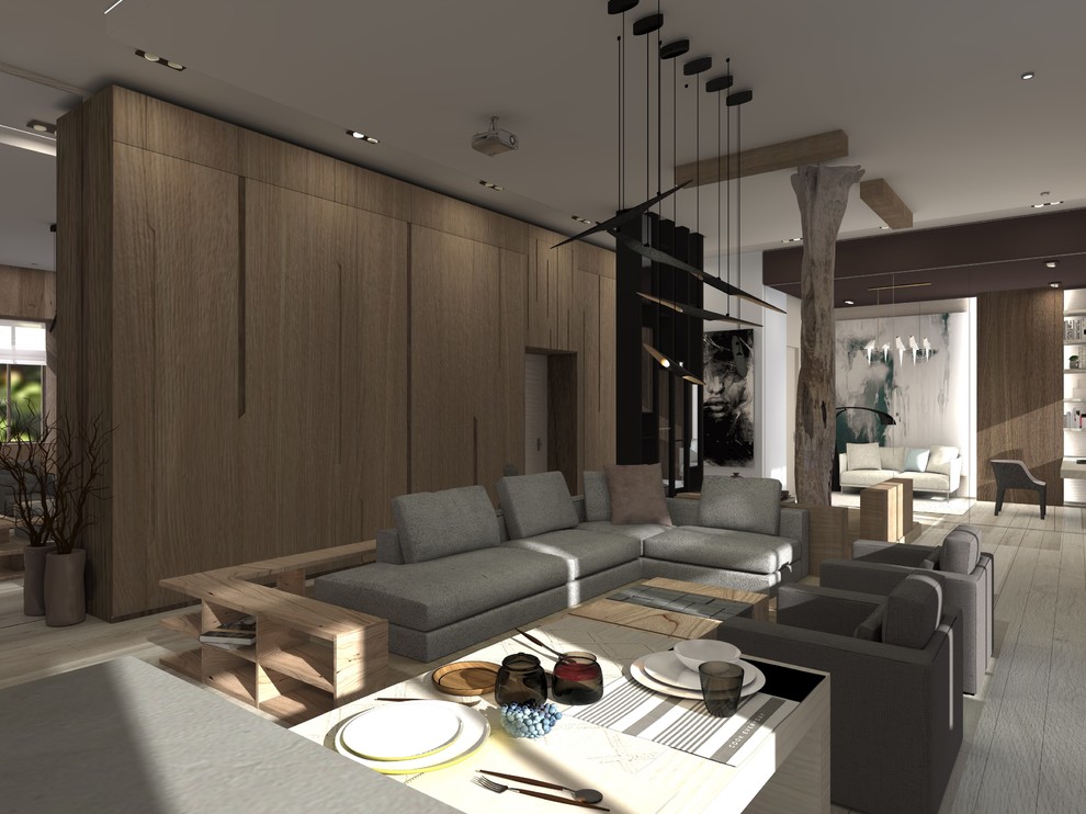 Тишина внутри. Квартира 155,7 кв м в ЖК "Полянка-44"