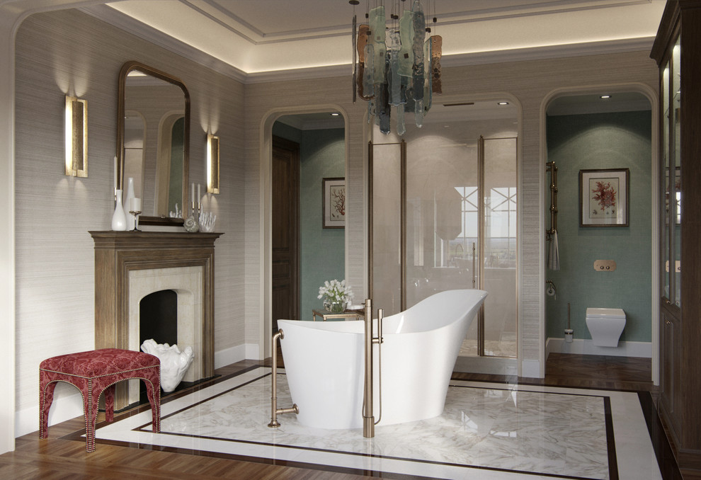 Проект большой ванной комнаты в загородном доме