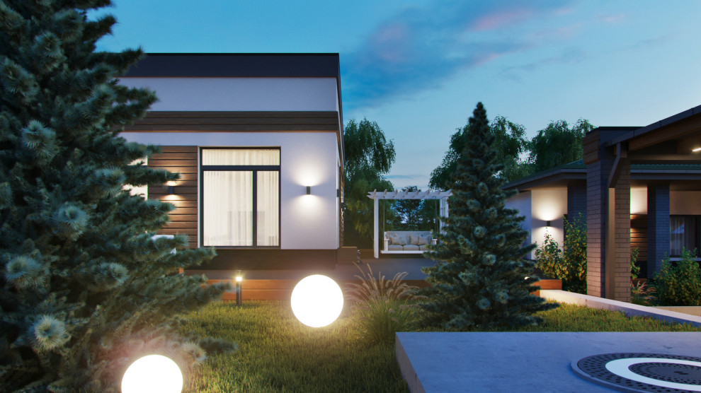 Одноэтажный загородный дом