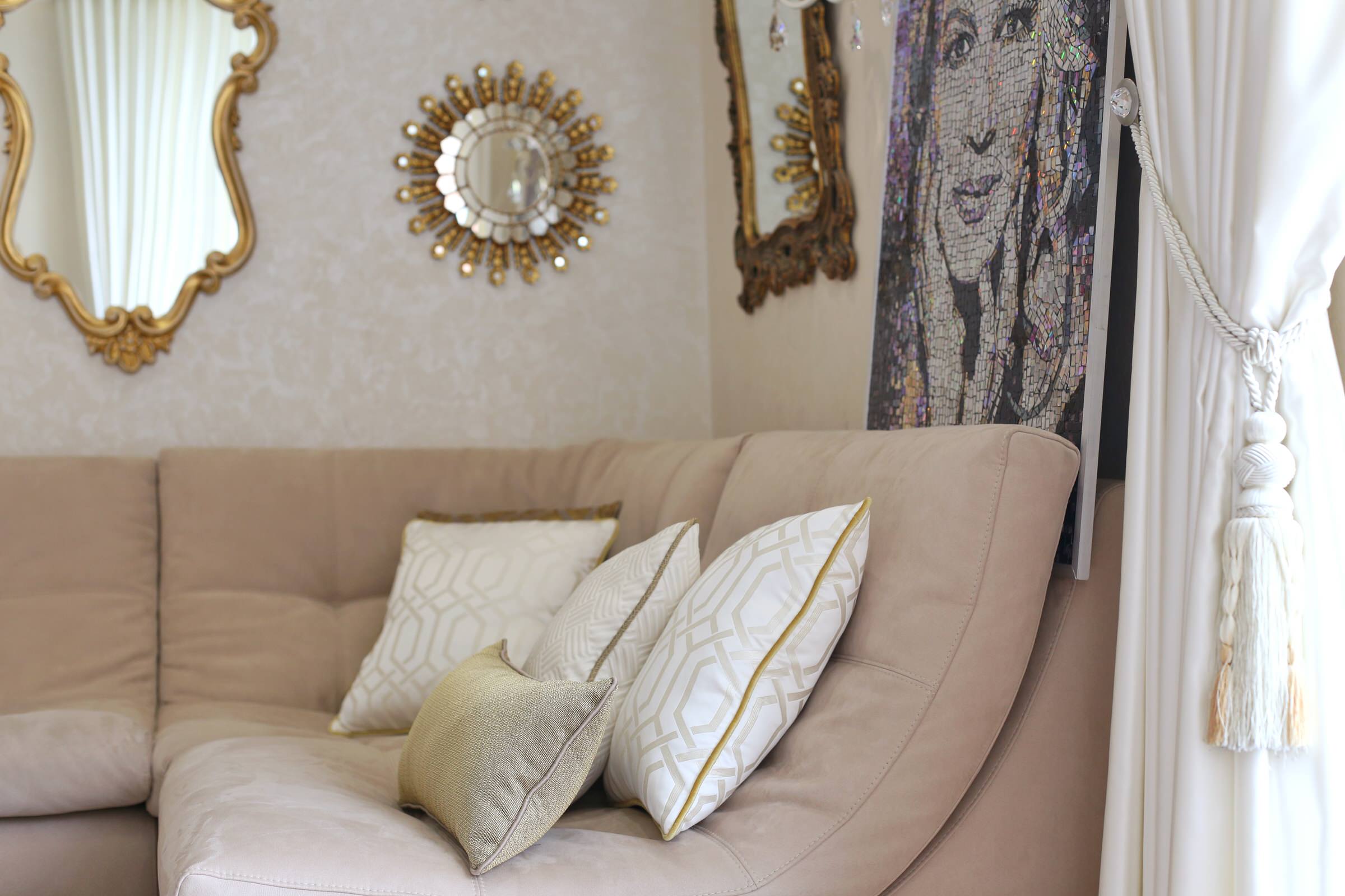 Текстиль в квартире Екатерины Одинцовой