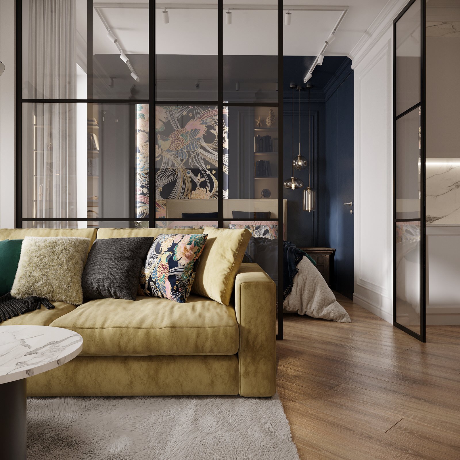 Дизайн интерьера студии, фьюжн