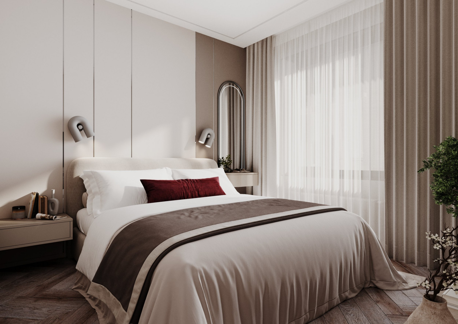 Дизайн интерьера трехкомнатной квартиры "ЖК Дежнев"