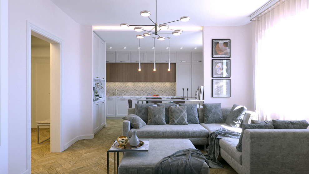 Обложка проекта: Четырехкомнатная квартира в Юнтолово, Санкт-Петербург