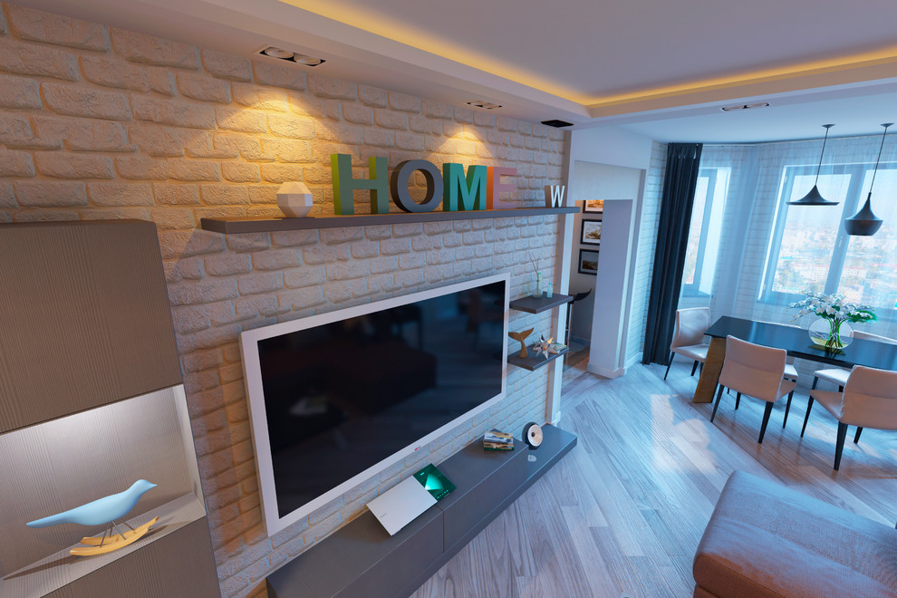 Строгий интерьер в холодных оттенках