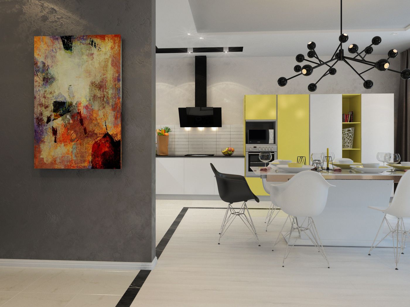 Дизайн коттеджа 347 м.кв. в коттеджном поселке Новая Опалиха