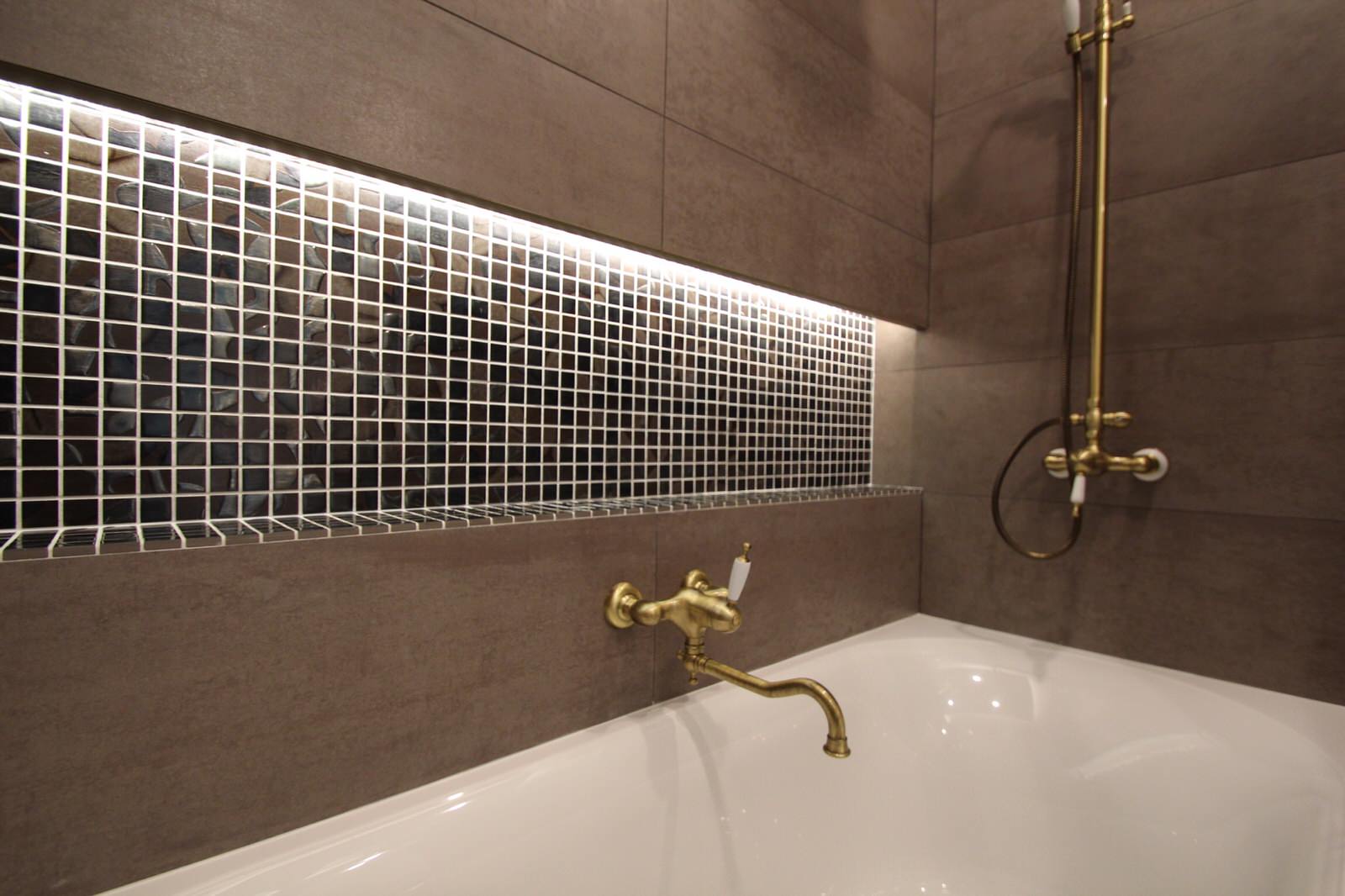 Санузел. Дизайн-проект и готовый результат.