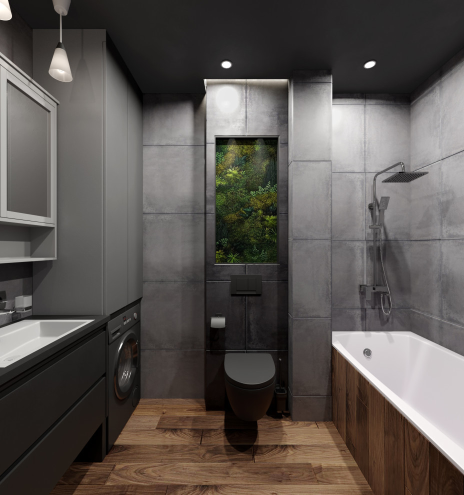 Обложка проекта: Темный Современный интерьер, ЖК Днепровская Роща