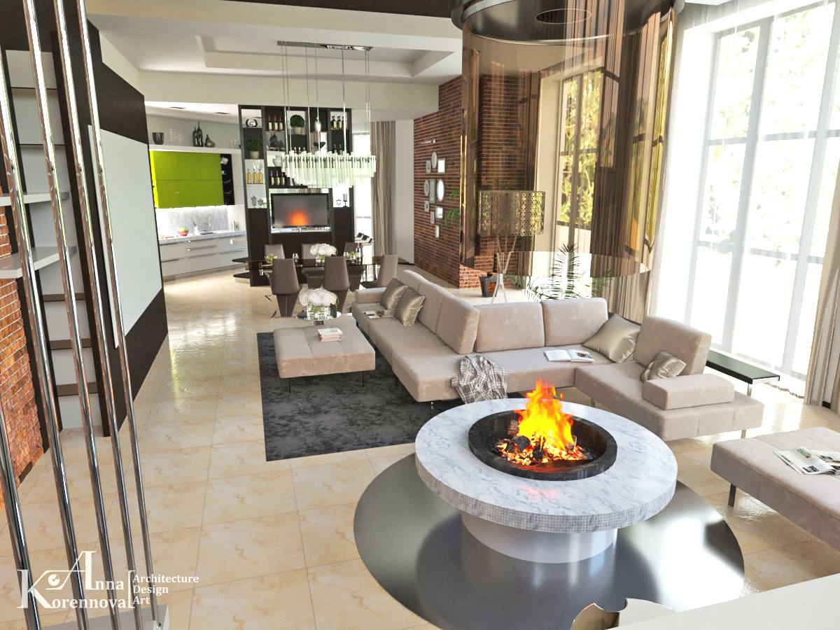 Дизайн интерьера пентхауса