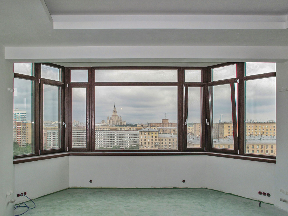 Окна из дуба без шипа с алюминиевым окладом. Дерево-алюминиевые окна.