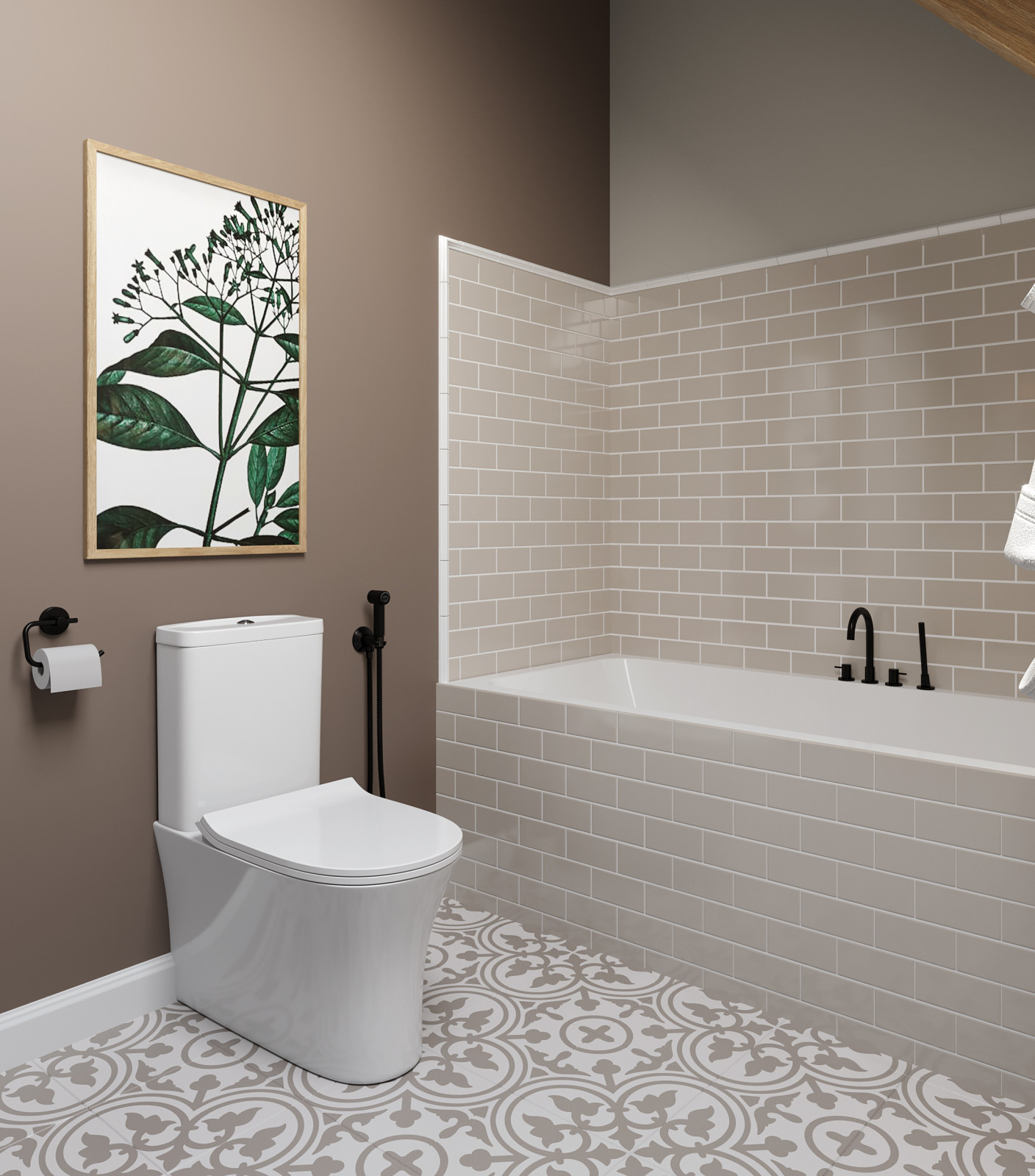 санузел гостевой. визуализация