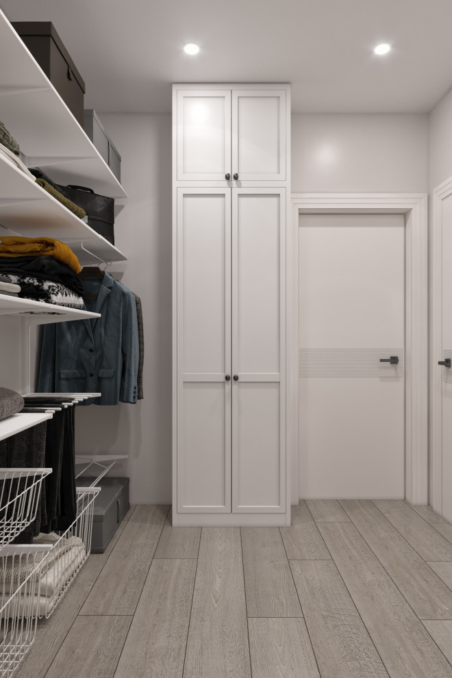 Дизайн квартиры в современном стиле. Цветные акценты и библиотека в 90 м. кв.